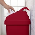thumbnail image 5 of Sterilite 13 Gallon Trash Can, Plastic Swing Top Kitchen Trash Can, Red, 5 of 6