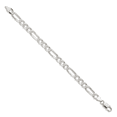 thumbnail image 3 of 925 Sterling Silver 7mm Figaro Link Chain Bracelet, 3 of 4