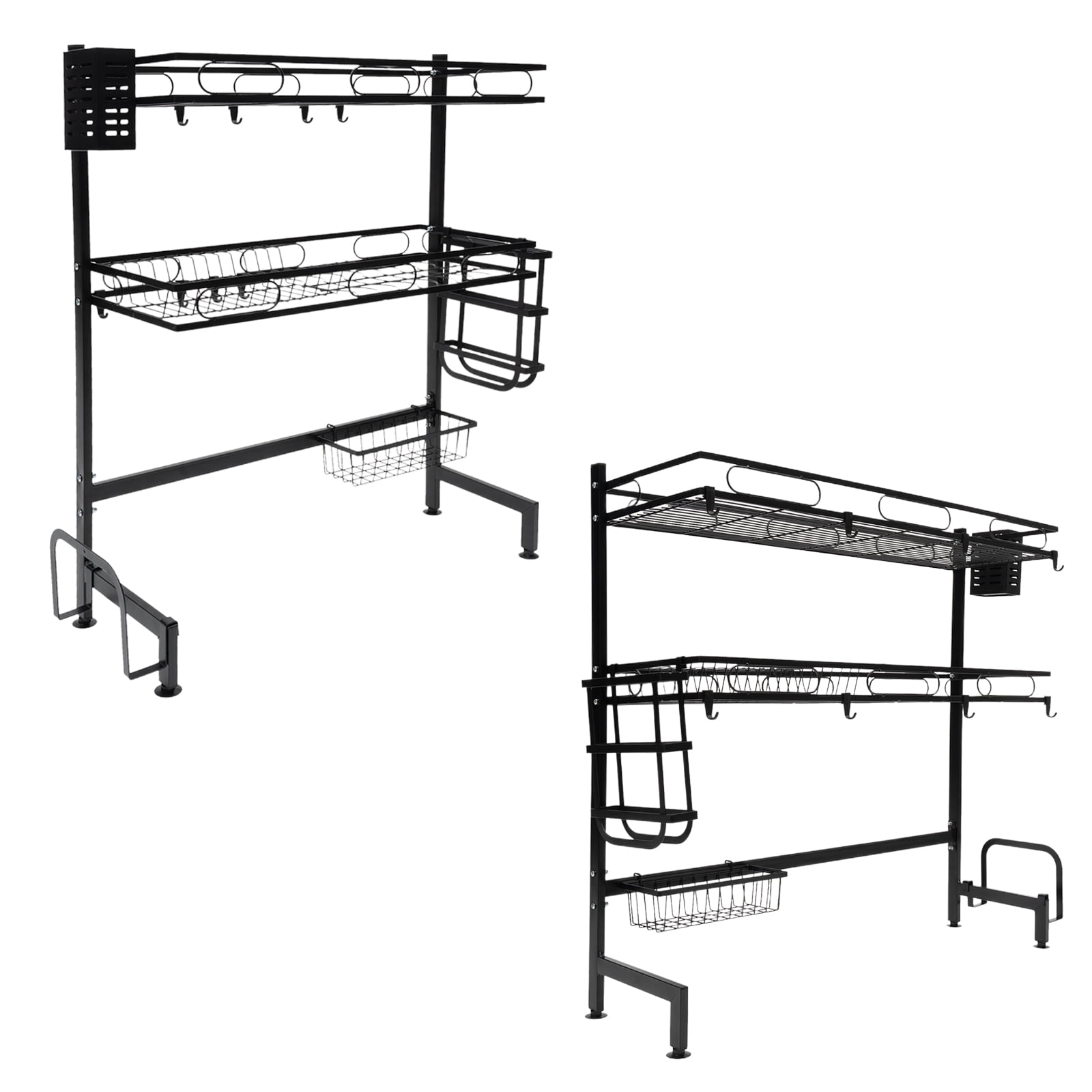 Dwellnix Over Sink Dish Rack Dry 2 Tier Drip Dry Steel Large Dish Organizing Rack NEW