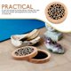 thumbnail image 3 of Wooden Incense Burner Tabletop Incense Holder Round Shape Wood Incense Cone Case, 3 of 4