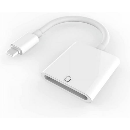 SD Card Camera Reader for iPhone iPad SD Card Reader Memory Card Reader Trail Camera Viewer SD Card Adapter for 14/13/12/11/XS/XR/X/8/7/iPad Plug and Play