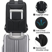 BANGE Waterproof Oxford Fabric 15.6 Smart Laptop Backpack, Black