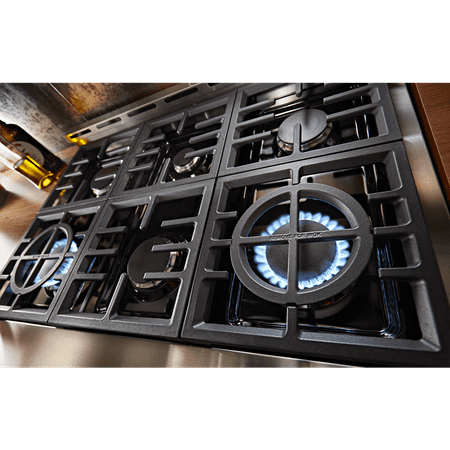 KitchenAid - Commercial-Style 5.1 Cu. Ft. Slide-In Gas True Convection Range with Self-Cleaning - Stainless steel