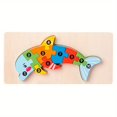 thumbnail image 1 of Wooden Early Education Cognition Children's Educational Toys Building Blocks Wooden Animal Traffic Shape Matching 3d Three-dimensional Puzzle, 1 of 5