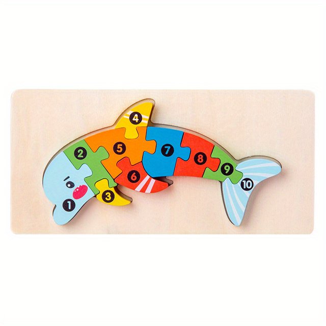 Wooden Early Education Cognition Children's Educational Toys Building Blocks Wooden Animal Traffic Shape Matching 3d Three-dimensional Puzzle