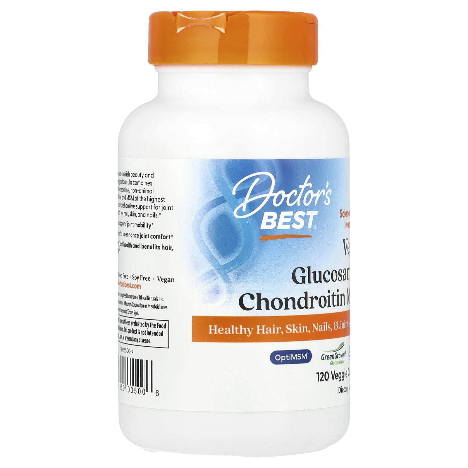 Doctor's Best Vegan Glucosamine Chondroitin MSM, 120 Veggie Caps