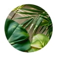 thumbnail image 4 of JEUXUS Waterproof Round Tablecloth with Palm Leaves Design White, 4 of 8