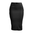 thumbnail image 4 of Njoeus Denim Mini Skirt Denim Mini Skirt Women'S Classic Solid High Waist Faux Leather A-Line Mini Pencil Skirt Mini Skirt Set, 4 of 7