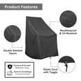 thumbnail image 3 of Shine Company Weatherproof Outdoor Rocking Chair Cover 100% Woven Polyester Elastic Cord With Toggle Black, 3 of 5