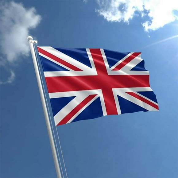WIFKLSIIPG Flag British Flag 3x2FT UK Flag Indoor Outdoor Quality Polyester with Color and Brass Decorations(Blue)