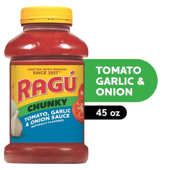 (2 Pack) Ragú Chunky Tomato, Garlic & Onion Sauce 45 oz.