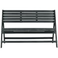 thumbnail image 6 of SAFAVIEH Luca Outdoor Patio Acacia Folding Bench, Dark Slate Grey, 6 of 8