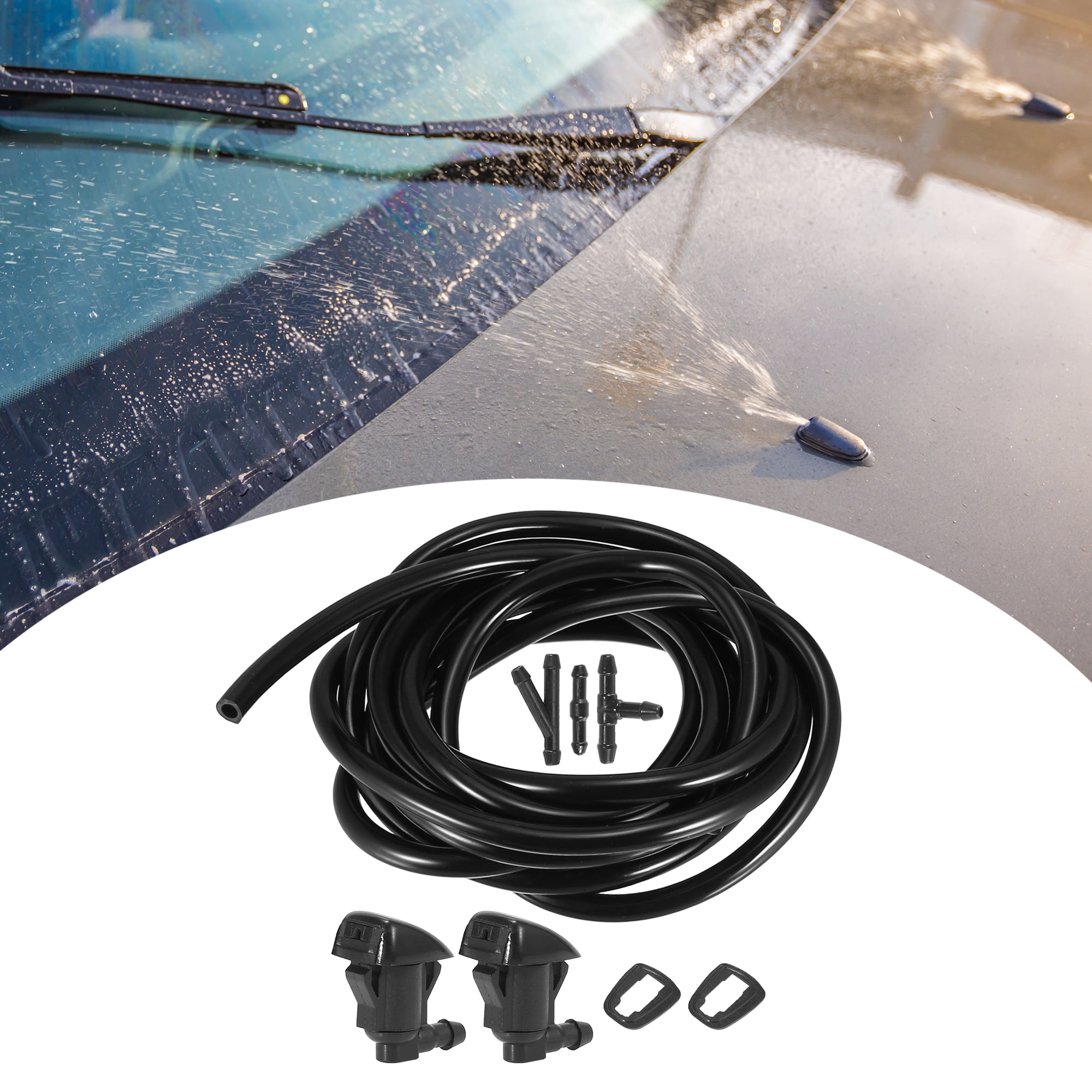 Unique Bargains Front Windshield Wiper Nozzles Kit for Toyota Tundra Corolla