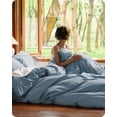 thumbnail image 1 of Juego de funda de edredón Bedsure Cooling Queen Size Dusty Blue, 1 of 9