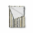 thumbnail image 2 of Striped Soft Flannel Fleece Throw Blanket, Vertical Lines Round Circle Shapes Victorian Inspired Designed Art Print, Cozy Plush for Indoor and Outdoor Use, 50" x 60", Black Yellow, by Ambesonne, 2 of 6