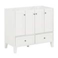 thumbnail image 4 of Dasun 36'' Bathroom Vanity without Countertop,Solid Wood Frame Bathroom Storage Cabinet Only, Freestanding Vanity with 4 Soft Closing Doors& 2 Drawers, White, 4 of 5