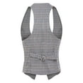 thumbnail image 4 of Made by Olivia Women's Casual Versatile Racerback Plaid Vest Tuxedo Suit Waistcoat, 4 of 7