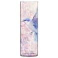 thumbnail image 6 of WOBOGO Blue Birds Pink Flowers Plastic Vase Home or Wedding Decoration Centerpiece Unbreakable 11.8×3.9in, 6 of 6