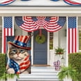 thumbnail image 3 of 4th of July Cat Garden Flag 12x18 Vertical Double Sided Patriotic USA Flag Independence Day Memorial Day Outside Decorations Burlap Yard Flag BW319, 3 of 6