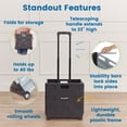 thumbnail image 5 of ECR4Kids Universal Rolling Utility Cart with Canvas Organizer Bag, Mobile Storage, Black/Grey, 5 of 9