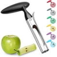 thumbnail image 1 of Descorazonador de manzanas con mango ABS y hoja de acero dentada, eficiente descorazonador, color negro, 1 of 5