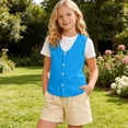 thumbnail image 6 of hotojiny Baby Boys Girls Lightweight Vest Kids Sleeveless Button down Jacket Unisex Infant Formal Waistcoat for 3-12 Years, 6 of 7