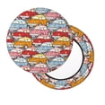 thumbnail image 2 of Balery Cute Cars Fundas de asiento para taburete de bar redondo de tela de terciopelo ajustables que protegen de arañazos y manchas para sillas de 14 a 17 pulgadas.-14 inch, 2 of 7