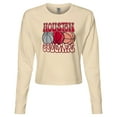thumbnail image 2 of Women's Natural Houston Cougars Comfort Colors Basketball Cropped Long Sleeve T-Shirt, 2 of 3