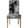 thumbnail image 2 of ABPHQTO Líneas geométricas Triángulos superpuestos Funda protectora para silla elástica a rayas Funda protectora para asiento para comedor Hotel Fiesta de boda Juego de 6, 2 of 4