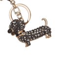 thumbnail image 3 of Electronicheart Metal Rhinestone Sausage Dog Keychain Cartoon Animal Dachshund Puppy Key Ring Shoulder Bag Key Chain, 3 of 4