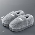thumbnail image 3 of Slippers for Women Fuzzy Memory Foam Slippers Indoor Outdoor Shoes with Thick Sole and Heel Support Soft Warm Winter Home Footwear, 3 of 5