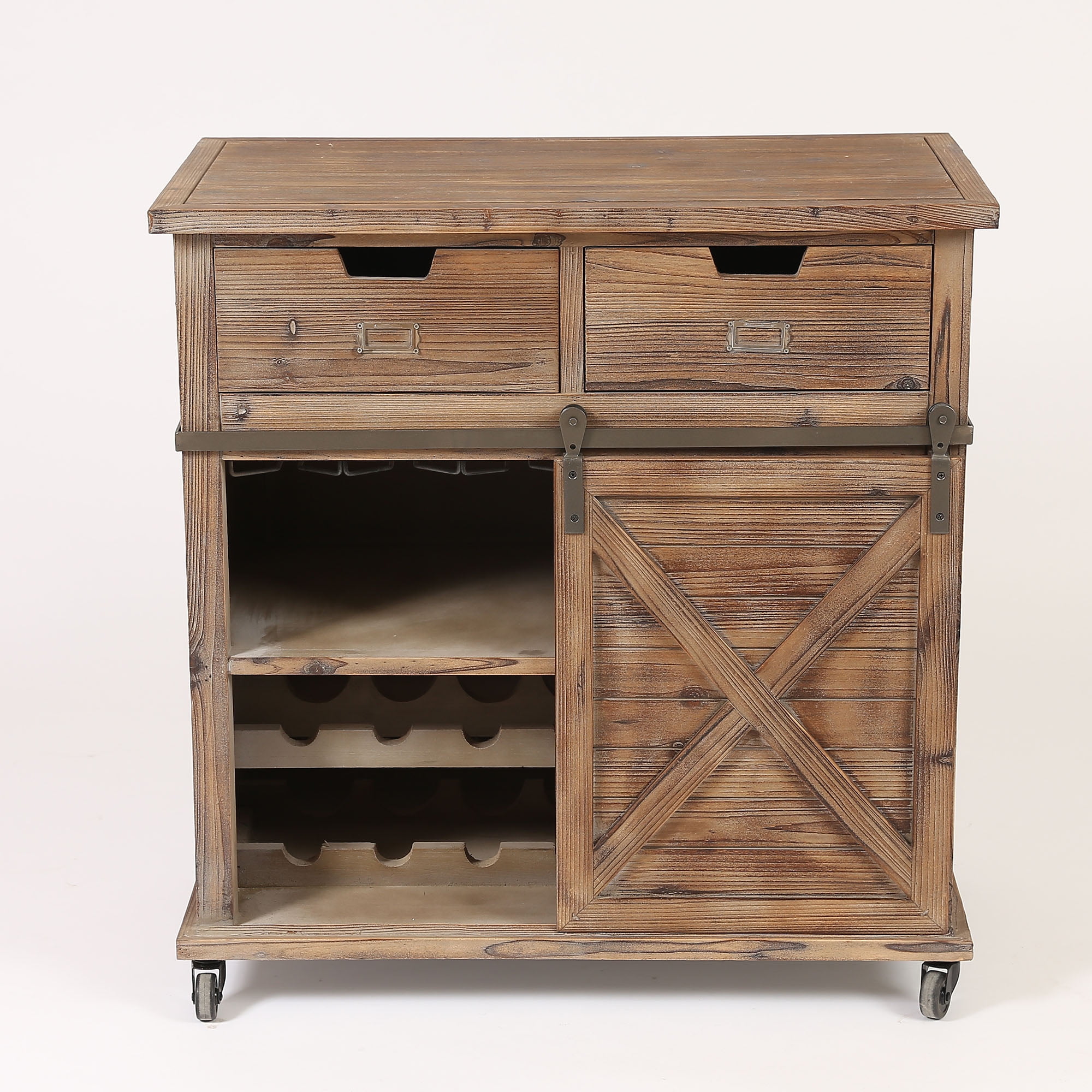 Rustic Wood Sliding Barn Door Wine