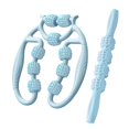 thumbnail image 3 of Rodillo de masaje circular con abrazadera para piernas, versátil y portátil, para entrenamiento y tonificación corporal. azul, 3 of 9