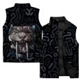 thumbnail image 3 of Chaleco de algodón informal de invierno con estampado de tigre dientes de sable y lobo para hombre, ropa de hombre 2024, chaquetas para hombre, 3 of 4