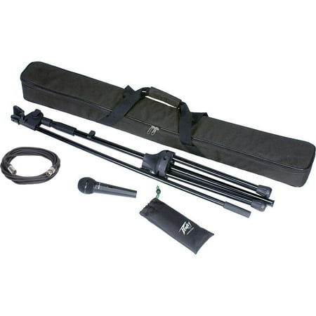 Peavey MSP2 PV Series Microphone + Mic Cable + Clip + Stand w/ Carry Bag