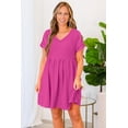 thumbnail image 4 of Vestido de verano liher 2025 con cuello en V y manga corta para mujer, 4 of 5