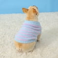 thumbnail image 2 of Pet Sweater Fashion Striped Autumn Winter New Product Dog Cat Clothing Warm Pullover French Bulldog Cardigan Outerwear Cute Coat, 2 of 7