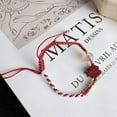 thumbnail image 1 of Small Red Flower Natural Cinnabar Bracelet, 1 of 7