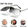 thumbnail image 4 of 2PCS Polarized Clip on Glasses Polarized Lens Clip Glasses Clip-on Sunglasses Anti Glare Vision Polarized Clip UV400 Rimless Flip Up Anti Glare Driving Glasses + Glasses Holder for Car Sun Visor, 4 of 7