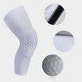 thumbnail image 4 of UDIYO 1Pc Breathable Sports Football Basketball Knee Pad Honeycomb Leg Brace Support, 4 of 7