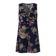 thumbnail image 4 of ZANZEA Women Summer V Neck Dungaree Jumpsuit Sleeveless Bohemian Floral Printed Shorts Playsuits Rompers, 4 of 5