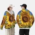 thumbnail image 2 of KLL Sky Golden Sunflower Field A Print Men's Women’s UPF 50+ Sun Protection Outdoor Hoodie Jacket Long Sleeve Fishing Hiking Performance Shirt- Small, 2 of 5