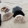 thumbnail image 4 of CoCopeaunts INS Japanese Lamb Wool Bucket Hat Irregular Stripes Warm Fisherman Hat Autumn and Winter Korean Fashion Plush Basin Gorros, 4 of 8