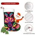 thumbnail image 5 of Honeii Colorful Floral Embroidery Mexican for Christmas Stocking,Large Xmas Stocking,Holiday and Family Stocking for Fireplace Christmas Holiday Party Decoration, 5 of 7
