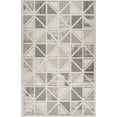 thumbnail image 4 of HomeRoots 558481 7 x 10 ft. Geometric Distressed Rectangle Area Rug, Gray & Cream, 4 of 7