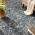 thumbnail image 3 of SIXHOME 6'x9' Area Rugs Washable Vintage Rugs for Living Room Distressed Floral Area Rug Indoor Soft Carpet Rugs for Bedroom Dining Room Office Throw Rugs Farmhouse Home Decor Blue, 3 of 7