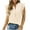 Beige, variant on Kovlvoll Tops for Women Dressy Casual Blouses Short Sleeve Top V Neck Solid Color Fashion Office Work Shirts