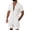 White, variant on StSilkitty Men's 2 Piece Outfits Solid Color Short Sleeve Button down Hooded Shirts and Shorts Set Lightweight Soft Casual Outfit