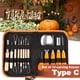 thumbnail image 5 of portátil de talla de calabaza de 14 piezas para adultos y niños, herramientas profesionales para esculpir, de cuchillos de material acero inoxidable Tipo C Gloria caso de tallado de calabaza, 5 of 8