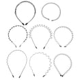 thumbnail image 1 of FELTECHELECTR 8 diademas onduladas para hombre, accesorios para el cabello con resorte de metal a la moda, 1 of 7